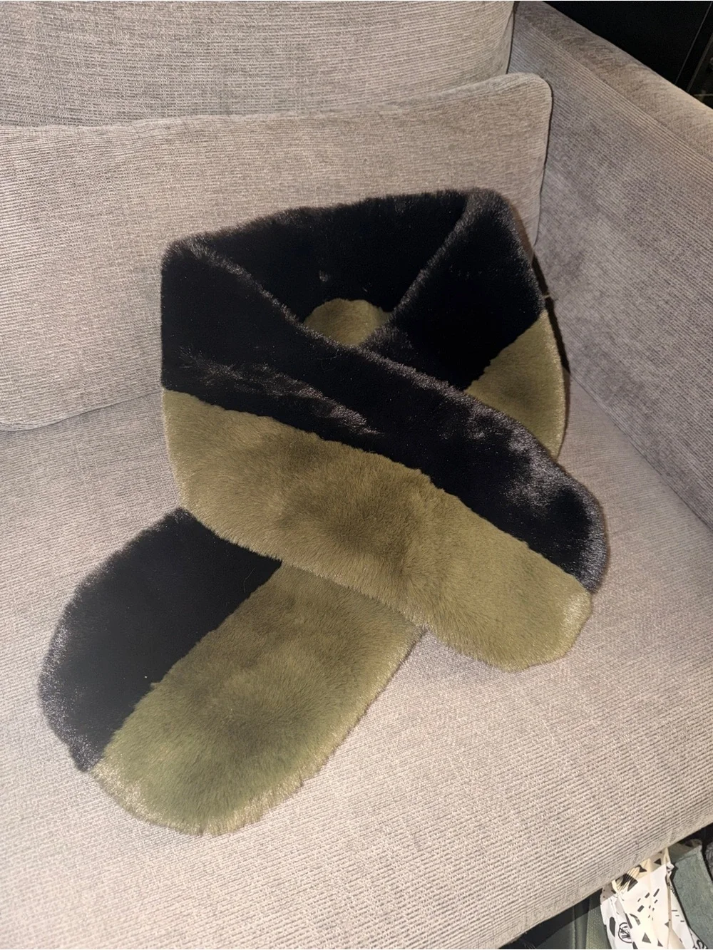 Aimee Lynn Studio NYC dual striped scarf - black and green